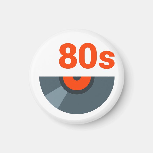 Aimant Enregistrement musical des années 80 Rock 1980 (Devant)