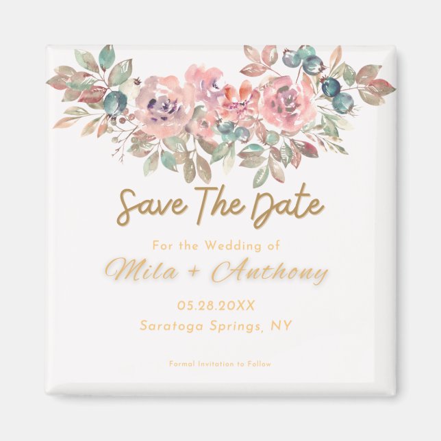 Aimant Enregistrer la date Bohême (Devant)