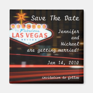 Aimant Enregistrer La Date Destination Las Vegas Mariage