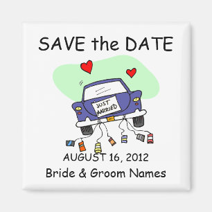 Aimant Enregistrer la date du Mariage d'aimant juste mari