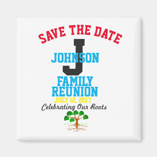 Aimant Enregistrer La Date Famille Réunion N'Importe Quel