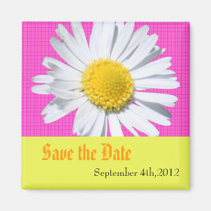 Aimant enregistrer la date, fleur marguerite