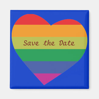 Aimant Enregistrer la date/Mariage/Gay pride Rainbow