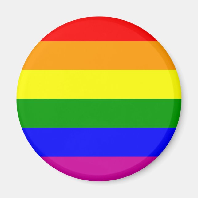 Aimant Enregistrer la date/Mariage/Gay pride Rainbow (Devant)