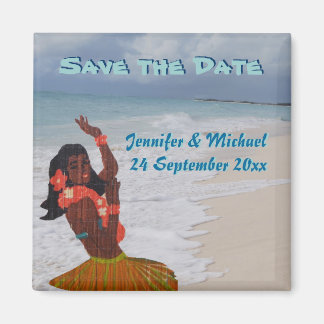 Aimant Enregistrer la date Mariage hawaïen