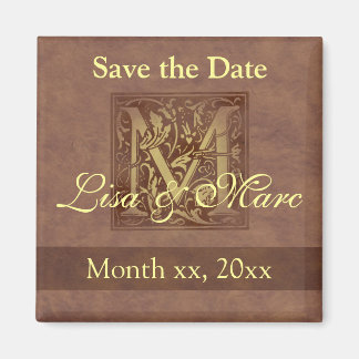 Aimant Enregistrer la date Monogramme M