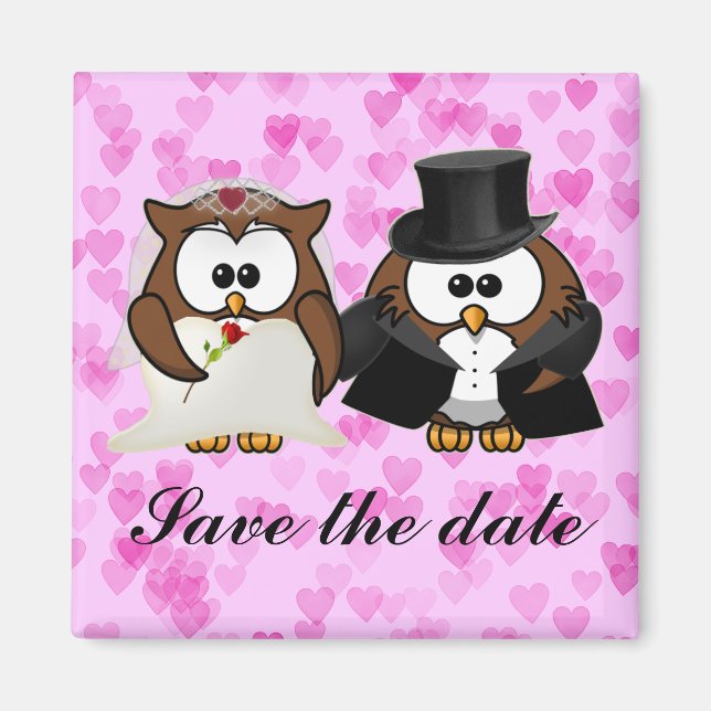Aimant enregistrer la date owl (Devant)