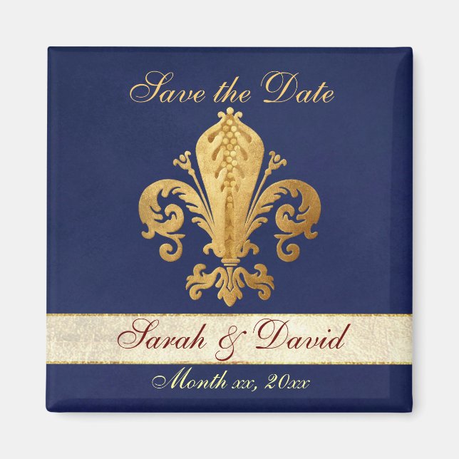 Aimant Enregistrer la date personnalisable (Devant)