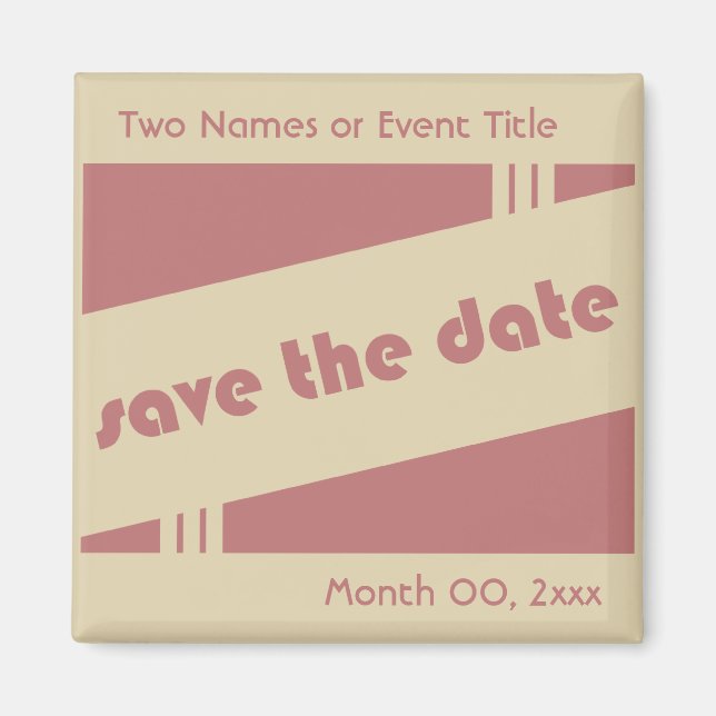 Aimant enregistrer la date : retro : (Devant)