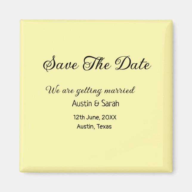 Aimant Enregistrer la date scanne QR site Web mariage tex (Devant)