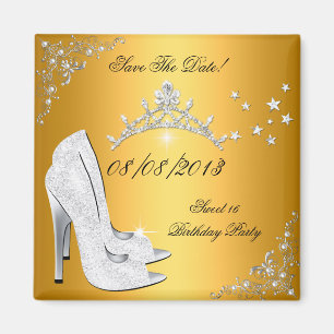 Aimant Enregistrer la date Sweet 16 chaussures à talons h