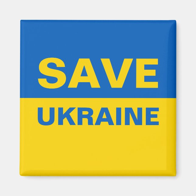 Aimant Enregistrer l'aimant du drapeau ukrainien (Devant)