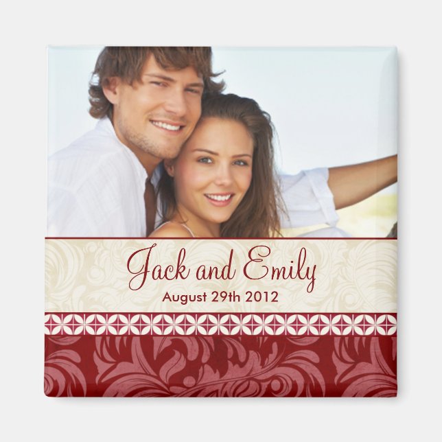 Aimant Enregistrer l'aimant Mariage de date (Devant)