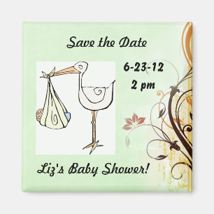 Aimant Enregistrer le Baby shower de date