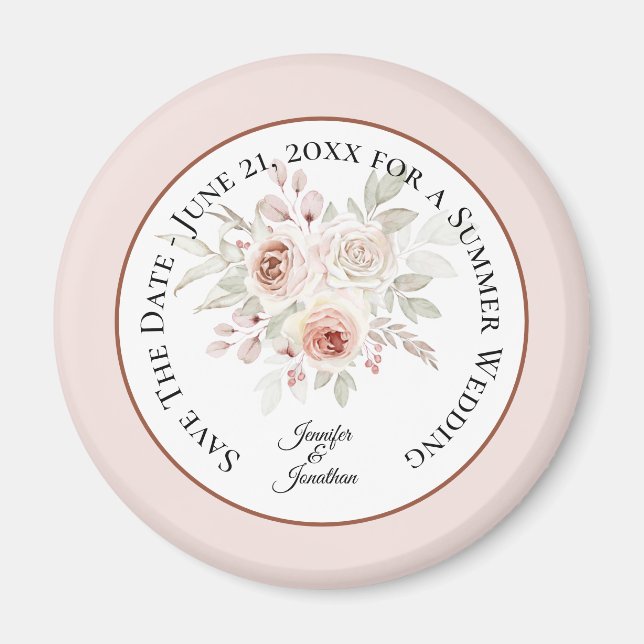 Aimant Enregistrer le Mariage de date (Devant)