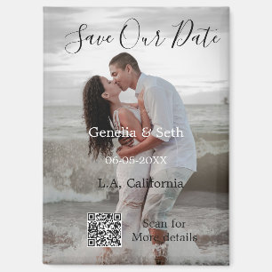 Aimant Enregistrez la date code QR simple minimal détails