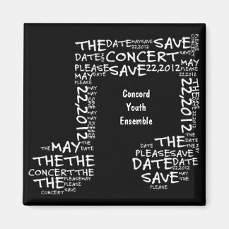 Aimant Enregistrez le concert de la date