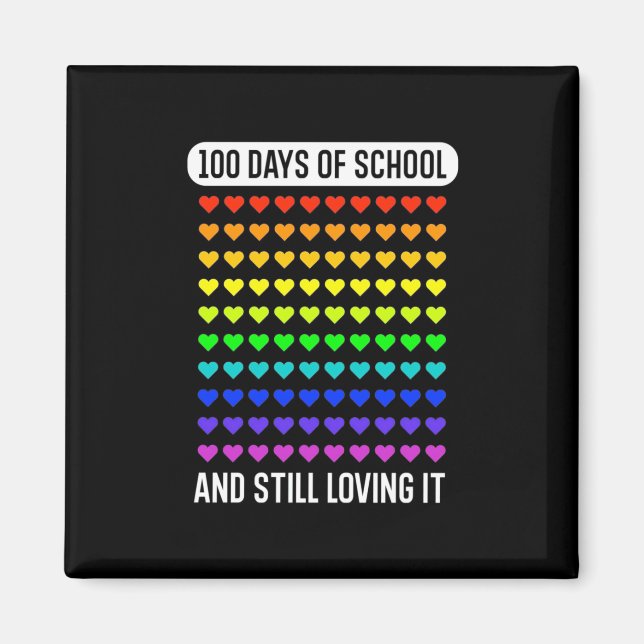 Aimant Enseignant 100 Jours D'École (Devant)