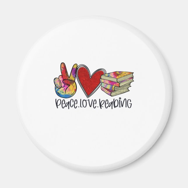 Aimant Enseignant Art Paix Love Lecture (Devant)
