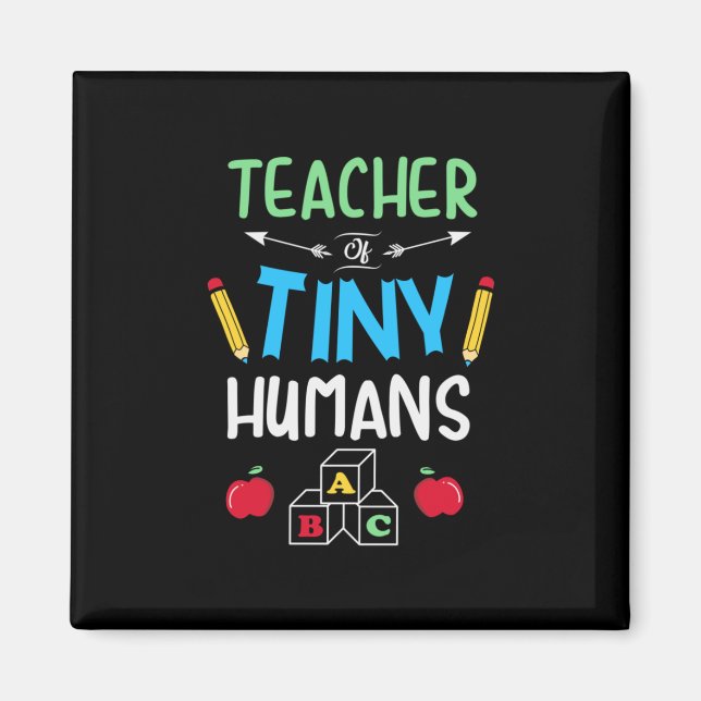 Aimant Enseignant Cadeau enseignant minuscules humains (Devant)
