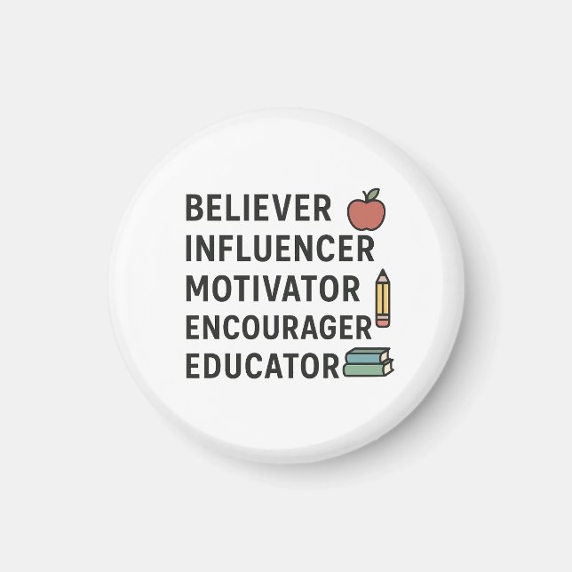 Aimant ENSEIGNANT Croyant Influenceur Motivant Encourageu (Devant)