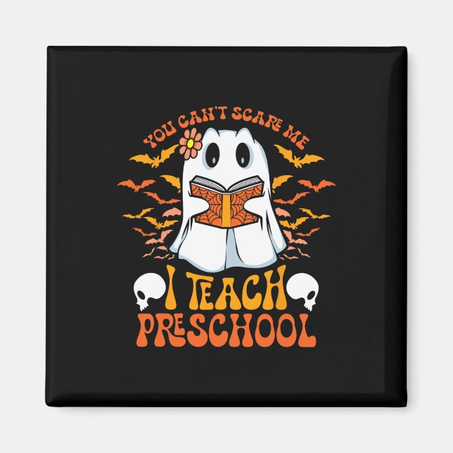 Aimant Enseignant de maternelle Halloween Fantôme Enseign (Devant)