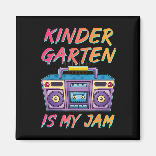 Aimant Enseignant de maternelle Retro 80's 90's Retour à  (Devant)