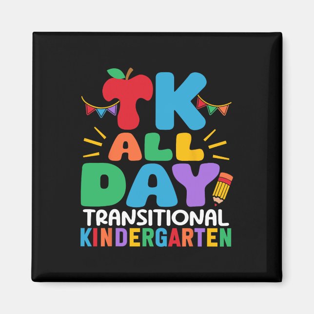 Aimant Enseignant de maternelle transitionnelle toute la  (Devant)