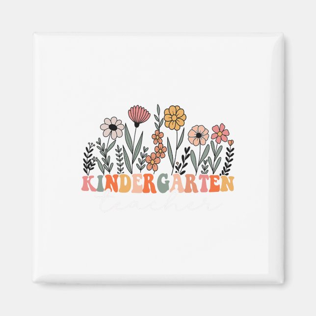 Aimant Enseignant de maternelle Wildflower Ck à l'école  (Devant)