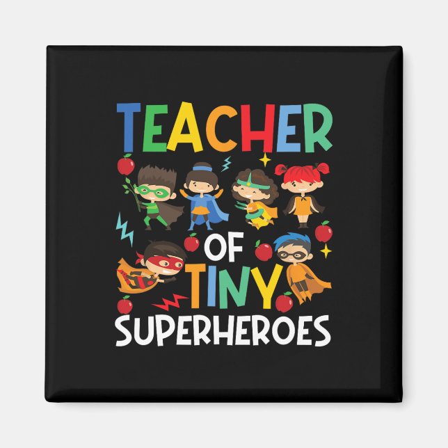 Aimant Enseignant de super-héros minuscules Funny Teach 1 (Devant)