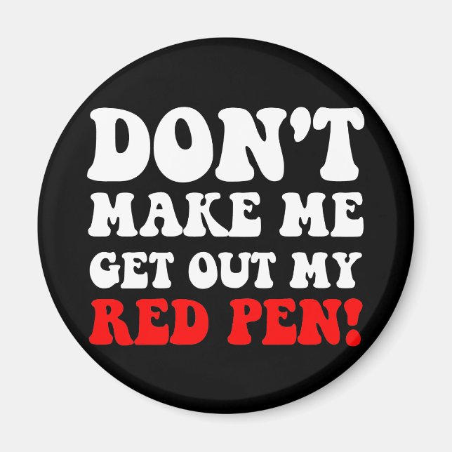 Aimant Enseignant drôle (Devant)