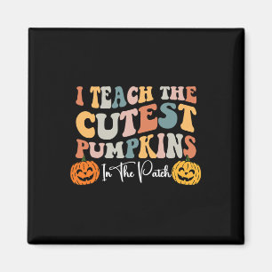 Aimant Enseignant Halloween Cutest Citrouille Retro Ensei