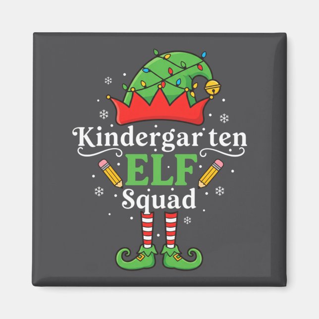 Aimant Enseignant Maternel Elf Squad Noël Clroom El (Devant)