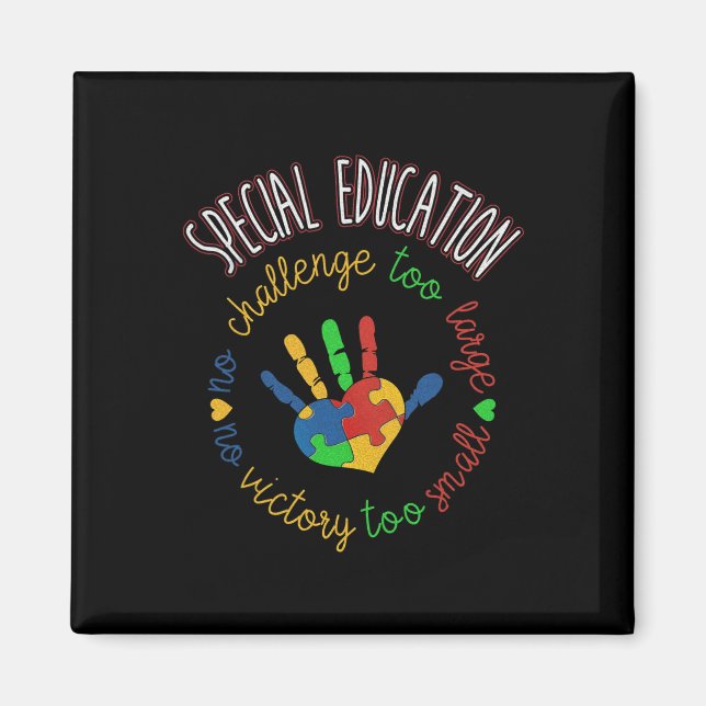 Aimant Enseignant Spécial En Éducation Et En Sensibilisat (Devant)