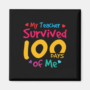 Aimant Enseignant Survécu 100 Jours De Moi Joyeux 100E Jo