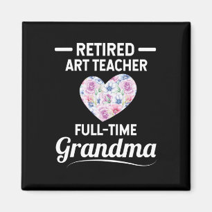 Aimant Enseignante d'Art à la Retraite Grand-mère à Plein