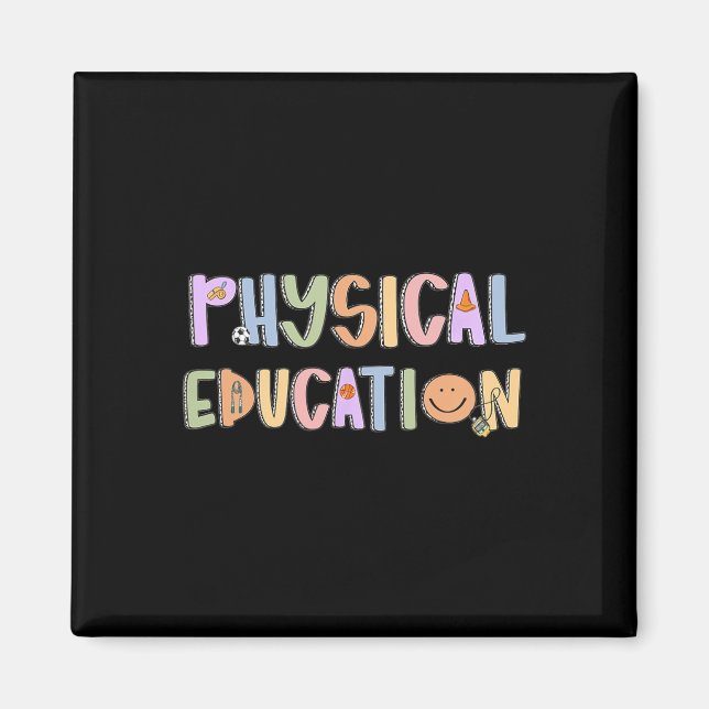 Aimant Enseignante d'éducation physique féminine Retour à (Devant)