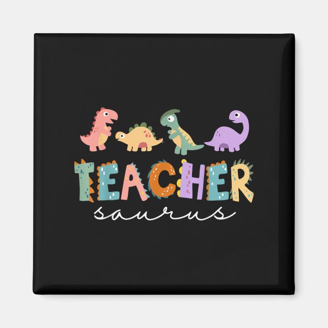 Aimant Enseignante Dinosaure Femme Enseignante Rex Funny  (Devant)