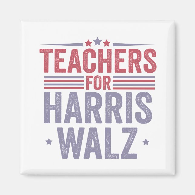 Aimant Enseignants pour Harris Walz Retour à l'élection s (Devant)