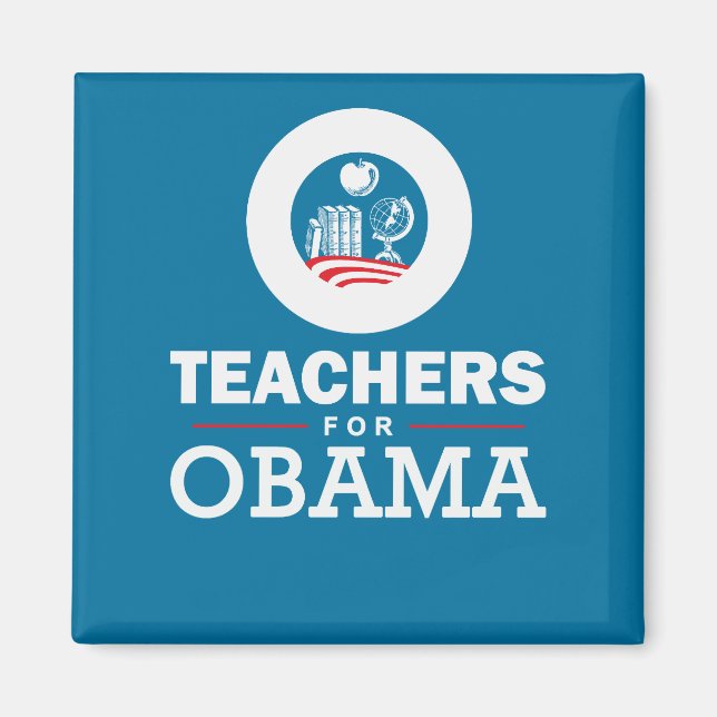 Aimant Enseignants pour Obama (Devant)