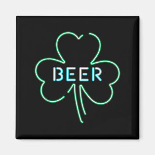 Aimant Enseigne Rétro 80s St Pattys Day Trèfle Bière