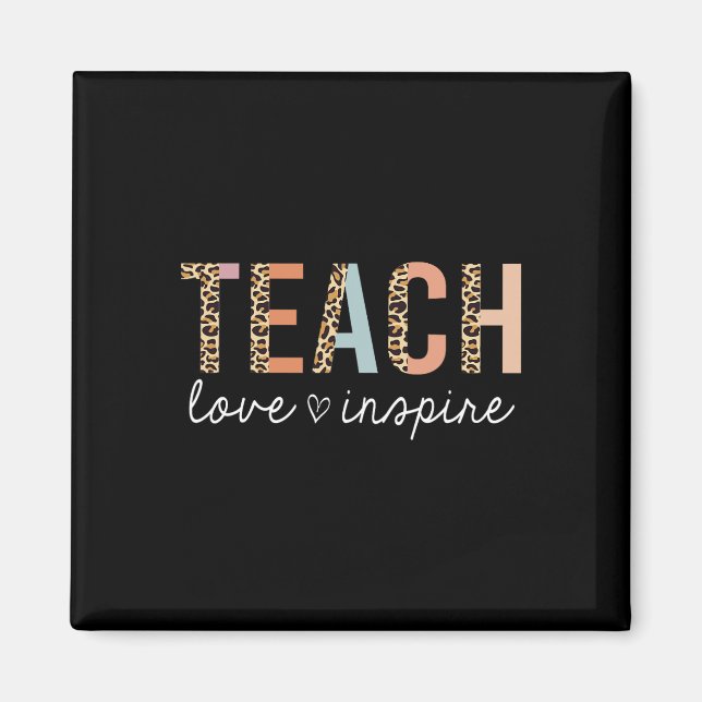 Aimant Enseigner Amour Inspirer Léopard Ck À l'École Mign (Devant)