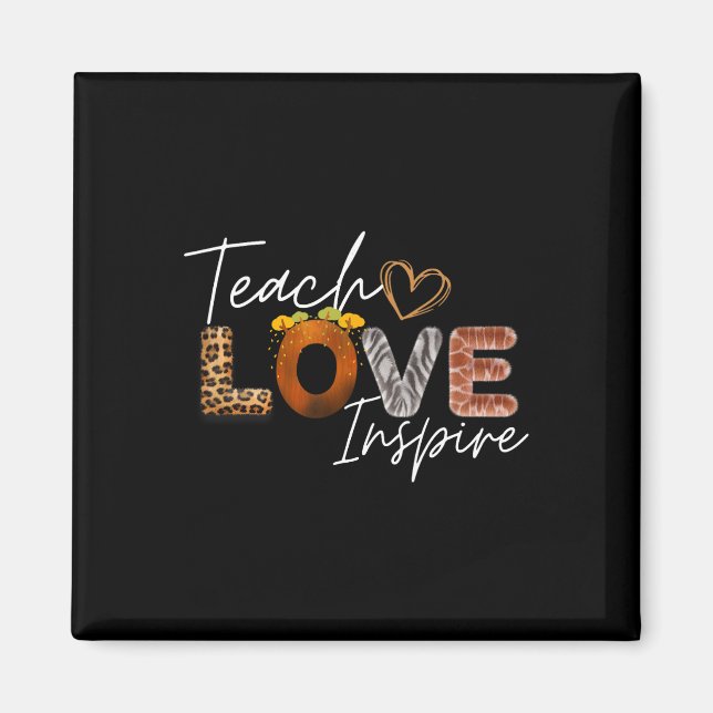 Aimant Enseigner Amour Inspirer Safari Léopard Ck À l'éco (Devant)