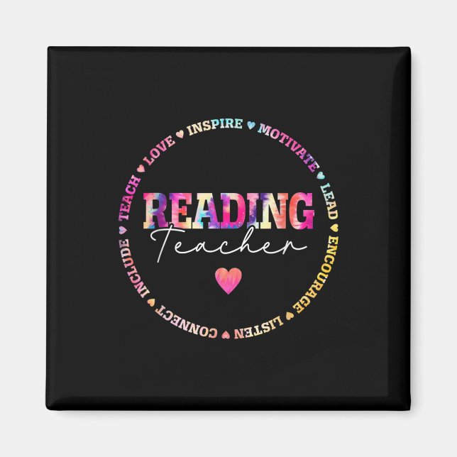 Aimant Enseigner L'Amour Inspirer Lecture Professeur Tie  (Devant)