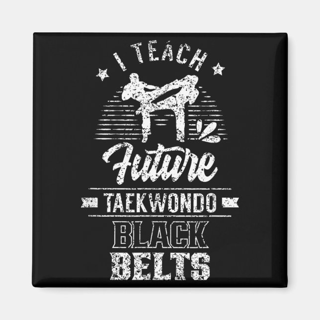 Aimant Enseigner les futurs ceintures noires de Taekwondo (Devant)