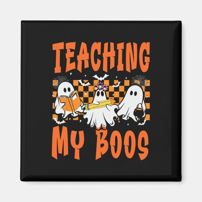 Aimant Enseigner Mes Boos Enseignant Cute Ghost Enseignan (Devant)