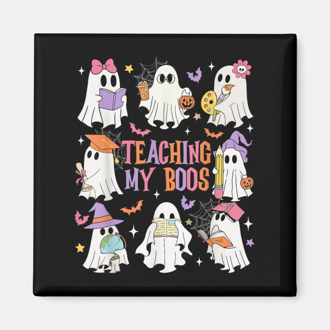 Aimant Enseigner Mes Boos Enseignant Cute Ghost Enseignan (Devant)