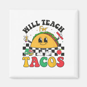 Aimant Enseignera À Tacos Amateur Drôle Mignonne Cinco De