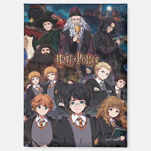 Aimant Ensemble de la scène HARRY POTTER™ Anime (Recto)