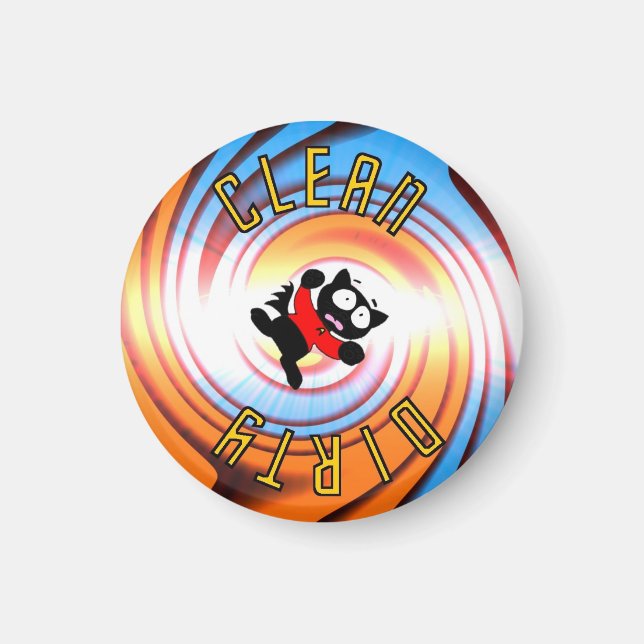 Aimant Ensign Fraidy Clean Dirty Vortex lave-vaisselle Ma (Devant)